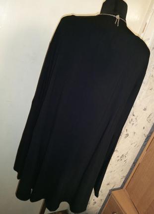 Натуральная,трикотажная-стрейч,блузка-туника с удлинённой спинкой,большого размера-оверсайз6 фото