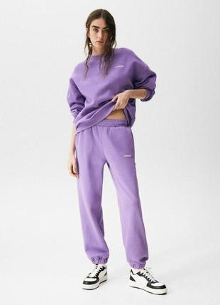 Флісові джогери з написом pull&bear2 фото