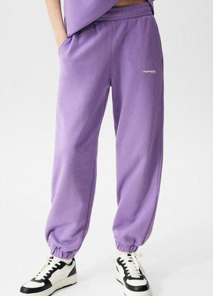 Флісові джогери з написом pull&bear