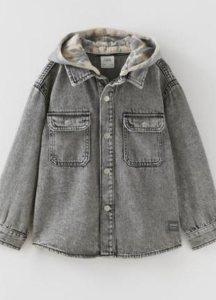 Джинсова куртка сорочка zara