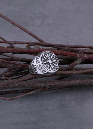 Мужское кольцо печатка vikings в стиле панк3 фото