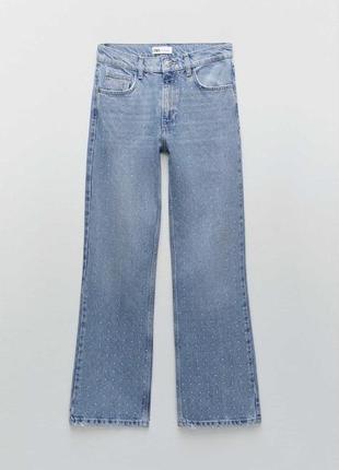 Джинси zara зі стразами