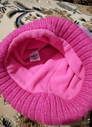 Теплий набор на флисе : шапочка и шарф    frozen disney7 фото