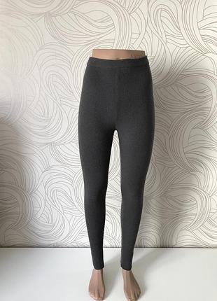 Тёплые лосины в рубчик, 50% lambswool