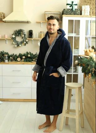 Чоловічий халат на подарунок чоловічий халат махровий халат довгий халат з капюшоном чоловічий халат на подарунок