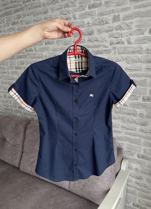 Синяя рубашка burberry оригинал