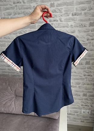 Синяя рубашка burberry оригинал 4