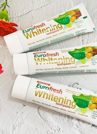 Зубна паста відбілююча  eurofresh whitening, 112 г2 фото