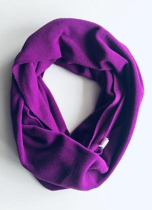 Шарф хомут восьмёрка сирень фиолетовый
