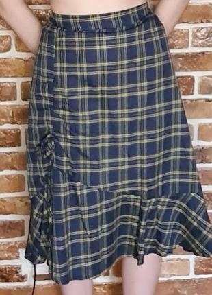 Спідниця міді в клітинку