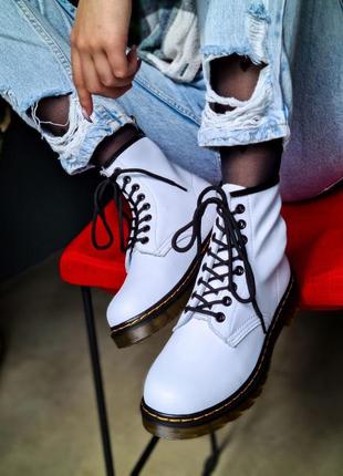 Черевики dr. martens 1460 white ботинки7 фото