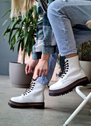 Черевики dr. martens jadon white ботинки