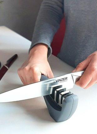 Точило для ножів та ножиць vinzer 4в1