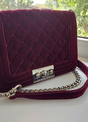 Сумка шанель,  сумка бархатная