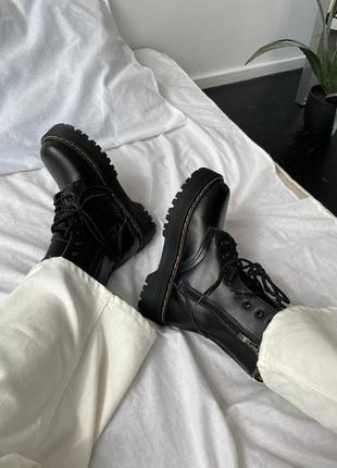 Черевики жіночі dr. martens jadon black fur/ботинки женские доктор мартэнс жадон5 фото