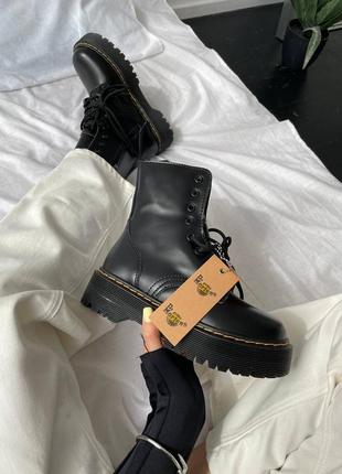 Черевики жіночі dr. martens jadon black fur/ботинки женские доктор мартэнс жадон1 фото