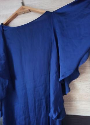 Атлас шелк блуза туніка відкрита спина цепь3 фото