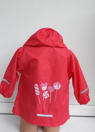 Дощовик ветровка 92 розсір на дівчинку рожева куртка8 фото