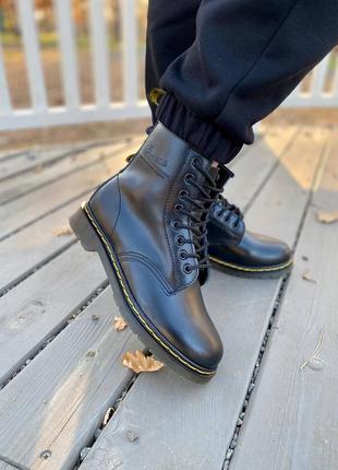 Черевики жіночі dr. martens 1460 black/ботинки женские доктор мартэнс 14601 фото