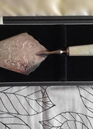 Вінтажний посріблений ніж для торта magnus maximus2 фото