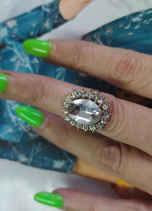 Каблучка скло метал