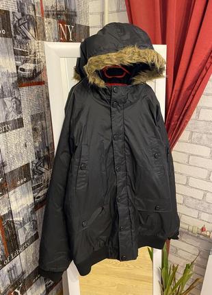 Классная чёрная мужская куртка осень/зима, 2xl