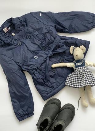 Куртка під поясок для дівчинки, вітровка, тренч