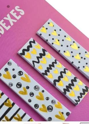 Ціна за 2 уп.индексы бумажные yes с фольгой "fancy", 58*15мм, 80 шт (4*20)