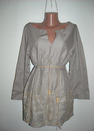 Блузка италия с вышивкой ,ткань 100% котон