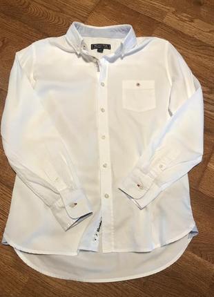 Белая рубашка massimo dutti  на мальчика 9-10 лет