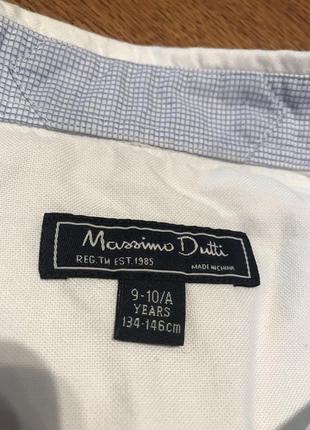 Белая рубашка massimo dutti  на мальчика 9-10 лет4 фото