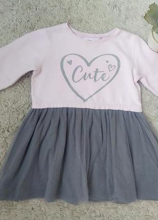 Платье для девочки 1.5-2 года, ростом 86 см. cool  club
