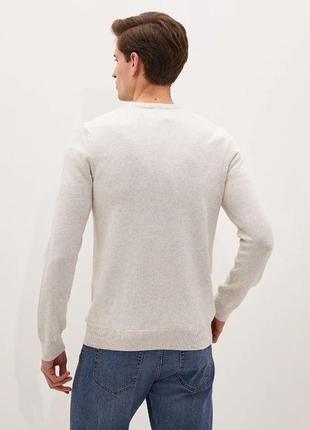 Сірий чоловічий светр lc waikiki/лс вайкікі з v-подібним вирізом. фірмова туреччина3 фото