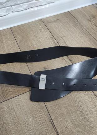Женский широкий пояс на талию черный кожаный 105 р ремень