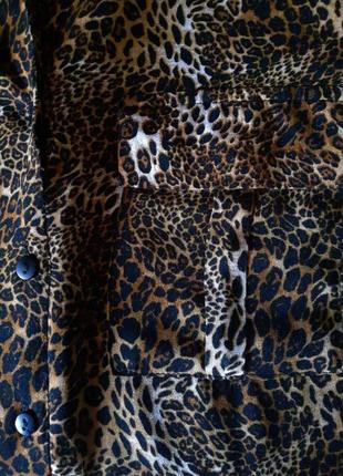 Женская вискозная блуза, блузка, штапель. у леопардовый принт6 фото