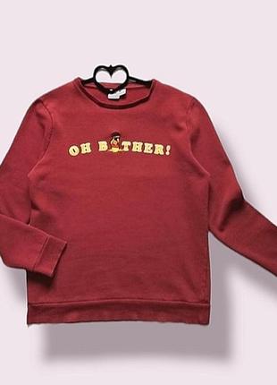 Бордовый свитшот дисней с винни oh bother