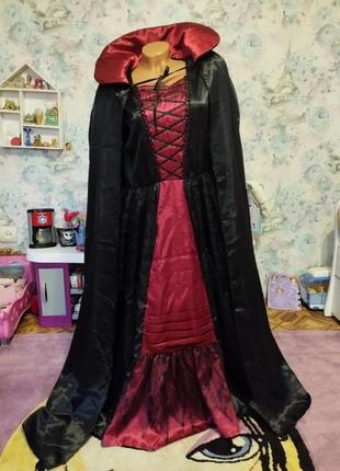 Карнавальный костюм на хэллоуин платье вампира вампирша для взрослого