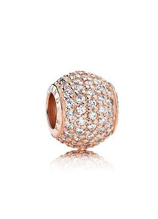 Серебряный шарм пандора 781051cz круглый паве с камнями камешками розовое золото серебро проба 925 новый с биркой pandora