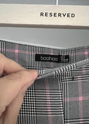 Нарядные штаны брюки в клетку boohoo4 фото