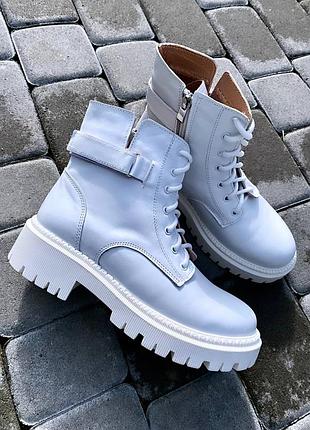 Топові черевики  демі   натур шкіра