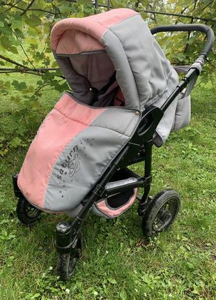 Коляска 2 в 1 в гарному стані для дівчинки