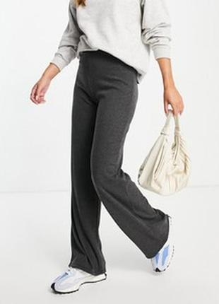 💣💣💣 женские трикотажные штаны брюки в рубчик hm серые1 фото