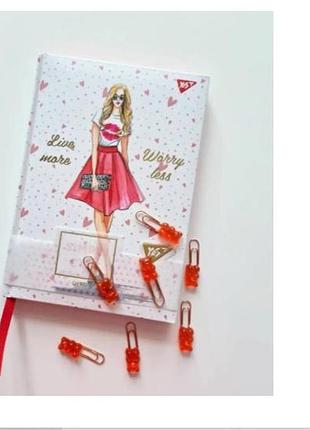 Блокнот-мотиватор 130*185см 80арк. "live more worry less" серії "simpli city" yes