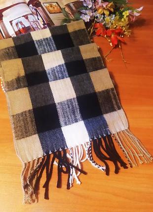 Шикарнейший мягесенький трендовий вовняний шарф george новий етикетка шерсть модна клітинка клеточка