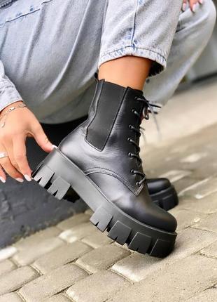 Топові черевики демі натур шкіра