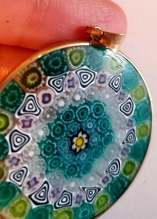 Большая эксклюзивная утонченная подвеска из муранского стекла