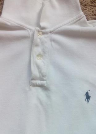 Футболка поло polo ralph lauren біла3 фото