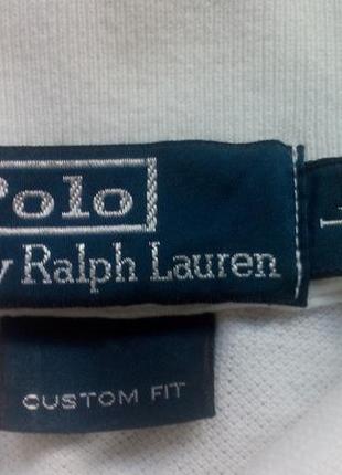 Футболка поло polo ralph lauren біла7 фото