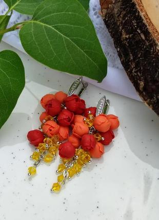 Сережки грона піони