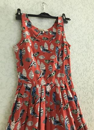 Платье в винтажном стиле принт птиц uttam boutique